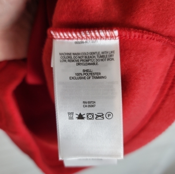 COLUMBIA RED FULL ZIP FLEECE JACKET, SZ LARGE - Picture 7 of 8